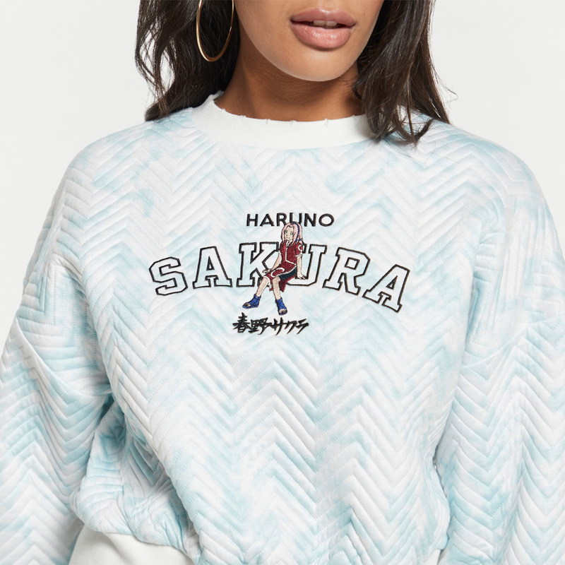 Buy Haruno Sakura Embroidered Tie-Dye Quilted Sweatshirt