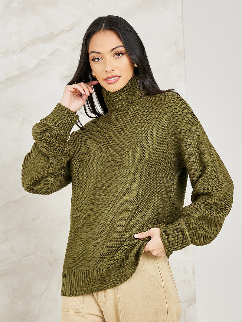 スドークsoduk oversized turtle neck knit Oversized Sweater for Women, Turtleneck Knitted Sweater