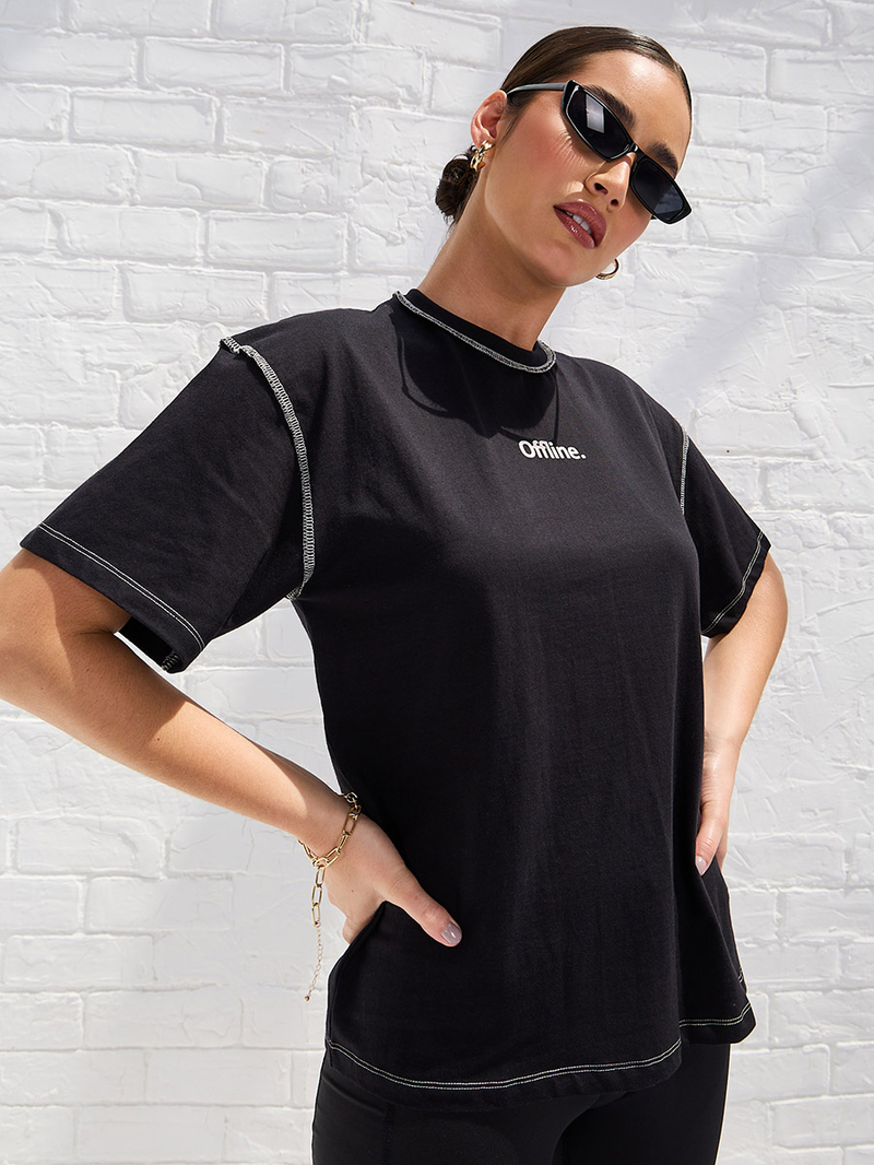 ★ILLIGO★ Ribbon shirring off-shoulder t-shirt back melange ☆ILLIGO☆ Ribbon shirring off-shoulder t-shirt back melange