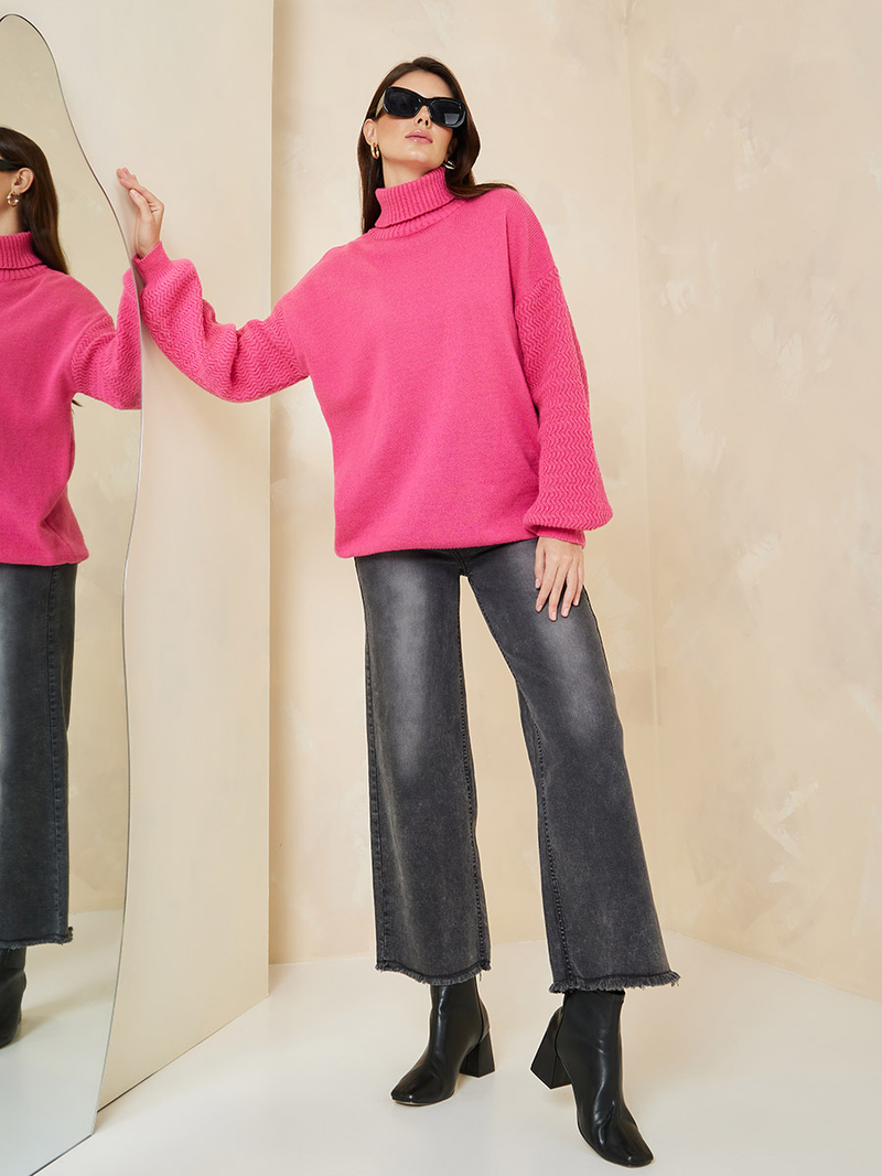【WONDER WONDER】Merve Fluffy Fur Button High Neck Short JK Oversize Fur Jacket WN3534 – WONDER NOAH