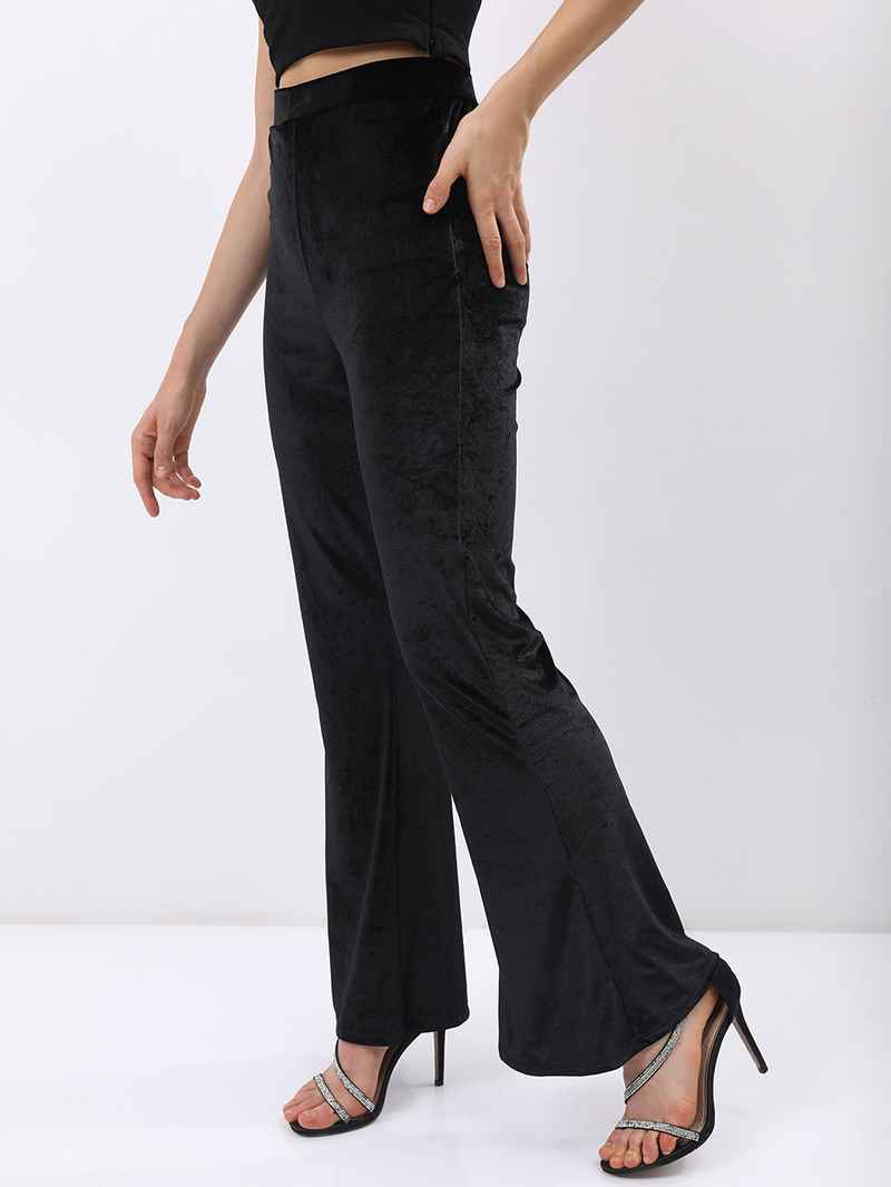 【CLUT STUDIO】韓国人気★ Starry Velvet Bootcut Pants Starry Velvet Bootcut Pants - BLACK - 클럿스튜디오