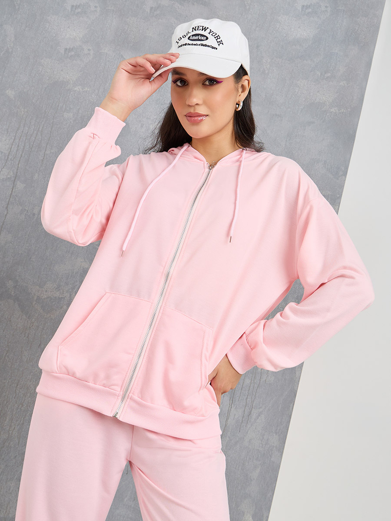 通販 クリスマスセール2025: 特集 Buy Longline Zip Up Hoodie and Pants Co-Ords Pink For Women エプロン・三角巾