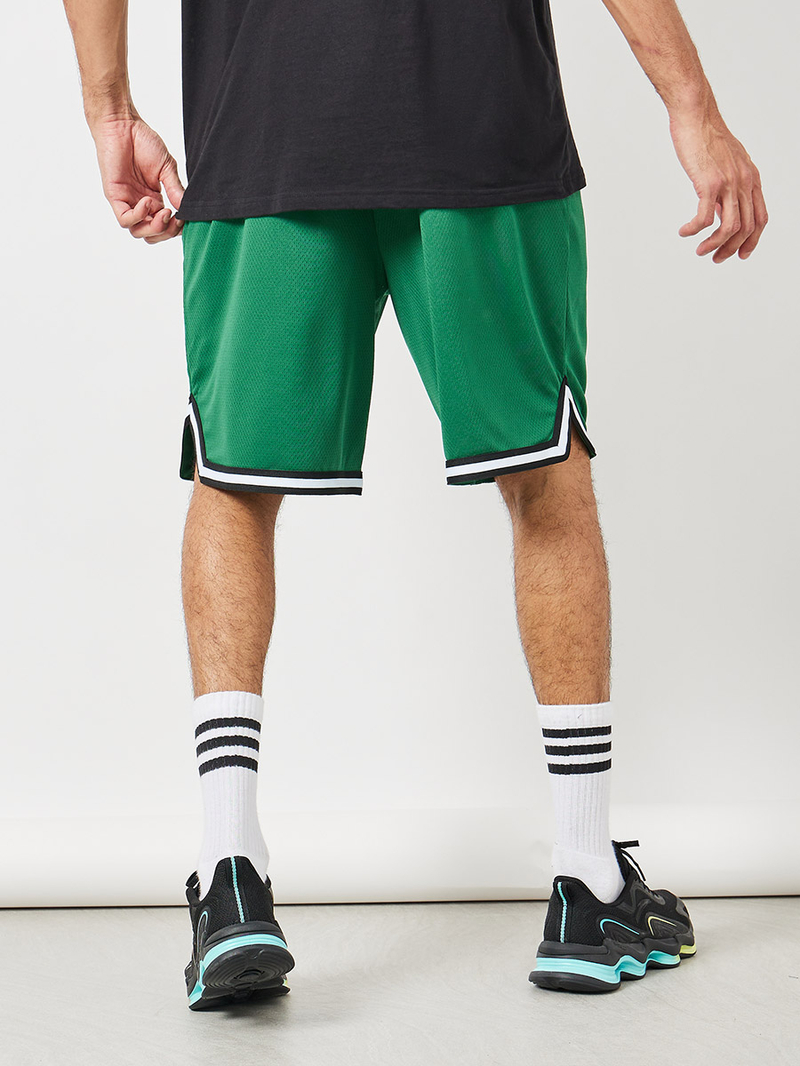 Buy Mesh Woven Oversized Basketball Shorts Green For Men