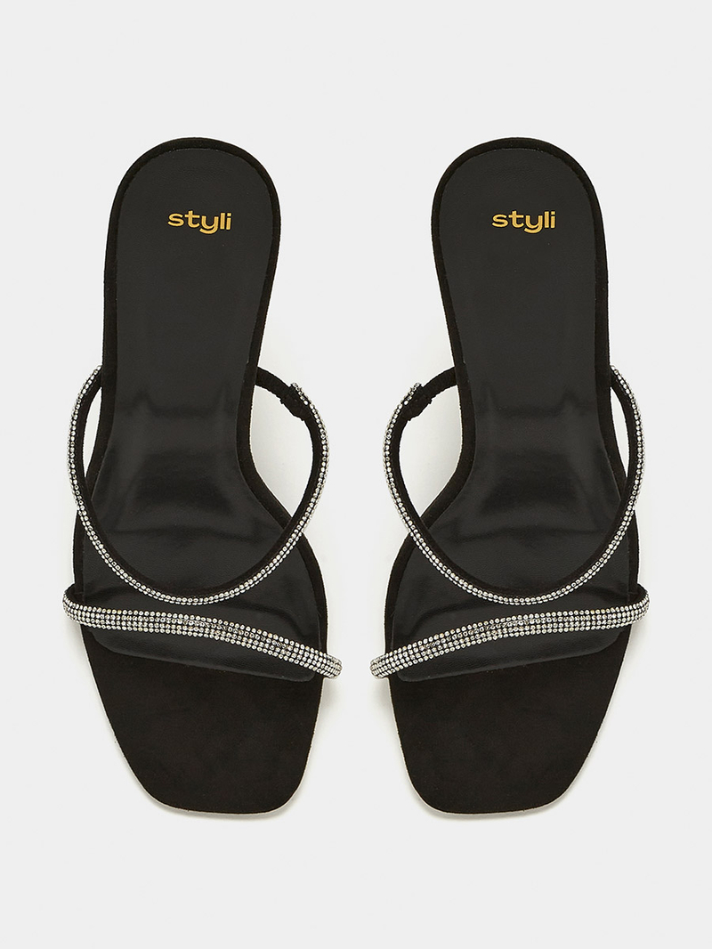 エピヌ épine double strap goa pumps Buy Embellished Double Strap Stiletto Heels Black For Women