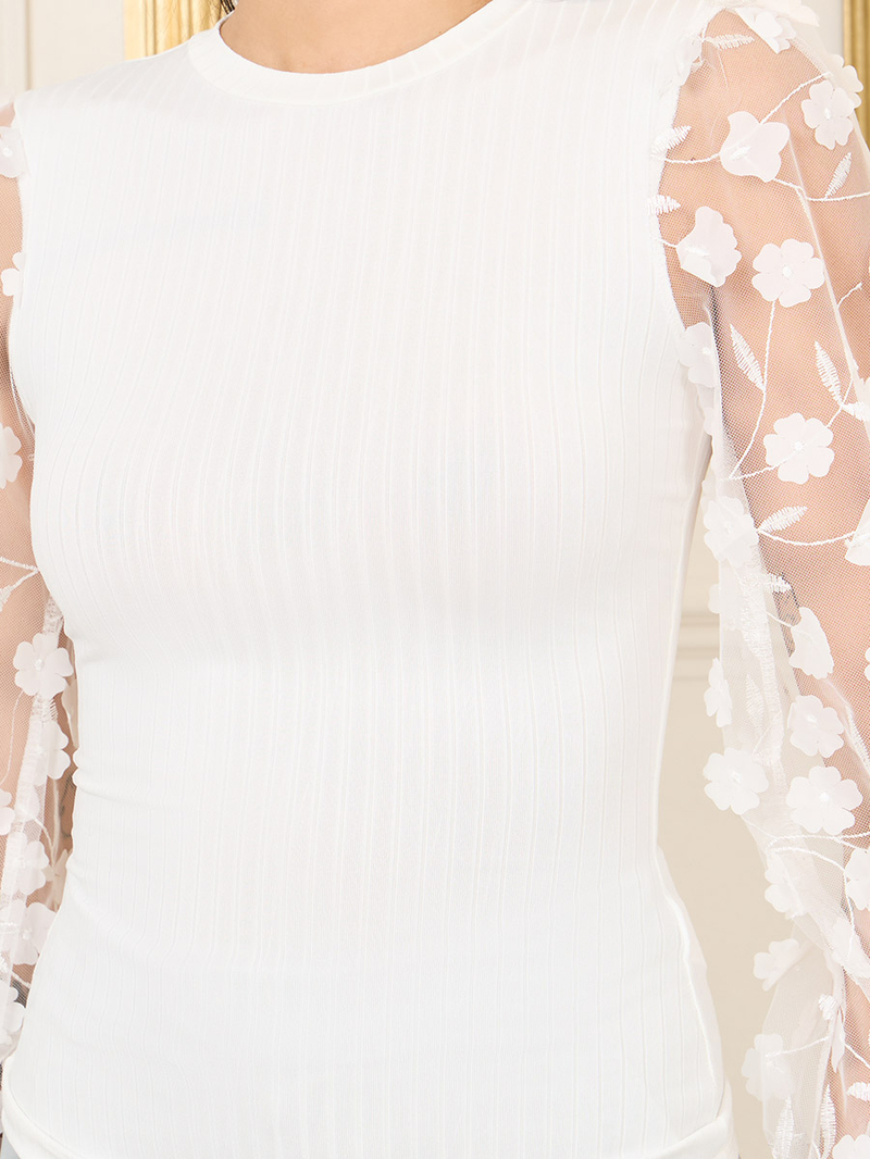 ★fa.er.ie★lace V neck shirring top (white)★韓国送料込 WILLFULLY official web store（ウィルフリーコウシキツウハン