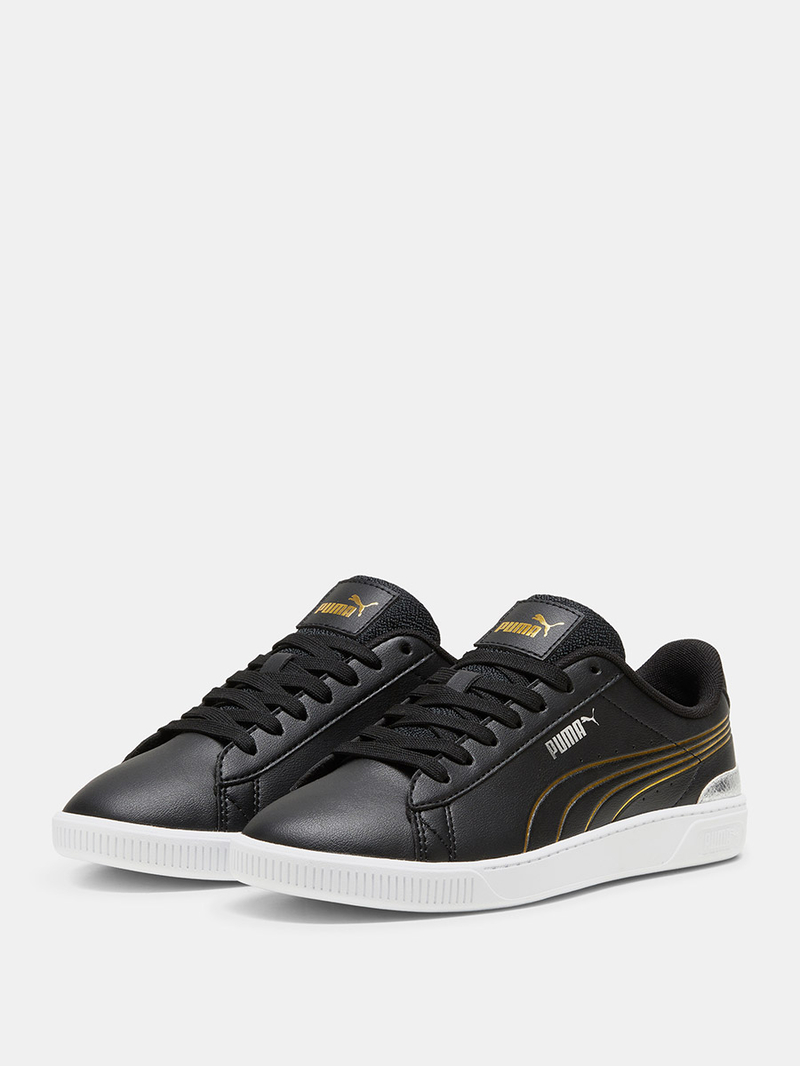 Buy Vikky v3 Metallic Shine Low Top Sneakers Black For Women