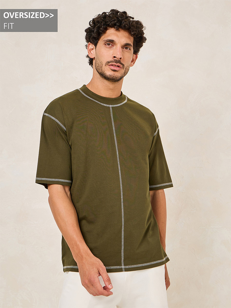 boohoo CONTRAST STITCH ワッフルシャツ & ショート 上下セット Oversized Volume Sleeve Striped Seersucker Shirt | boohoo