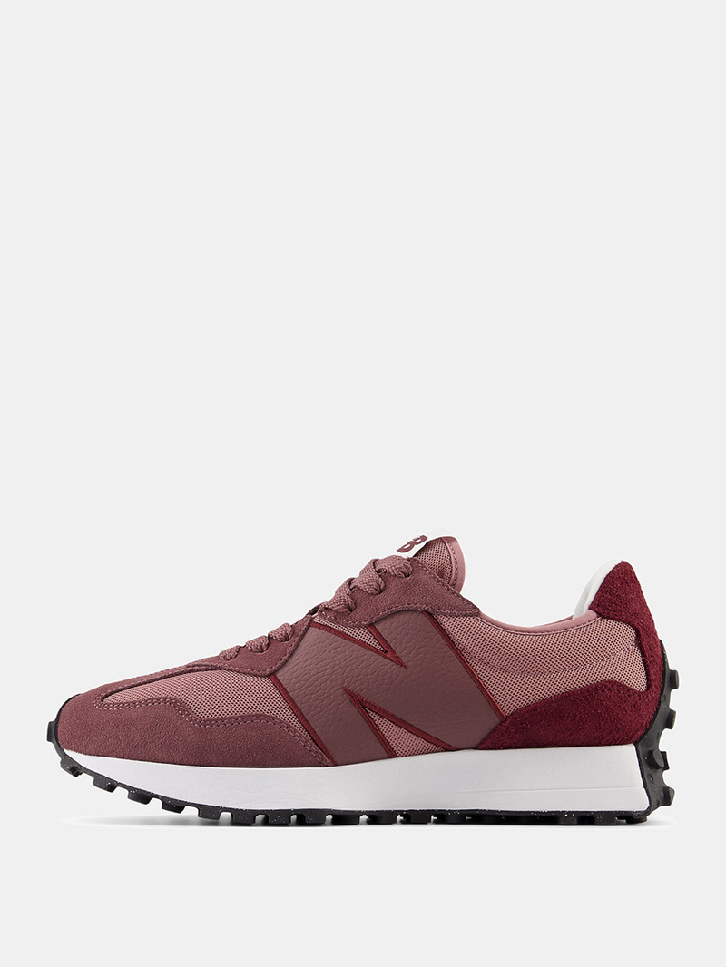 Buy 327 Suede Textured Sneakers Burgundy For Men | Styli Saudi