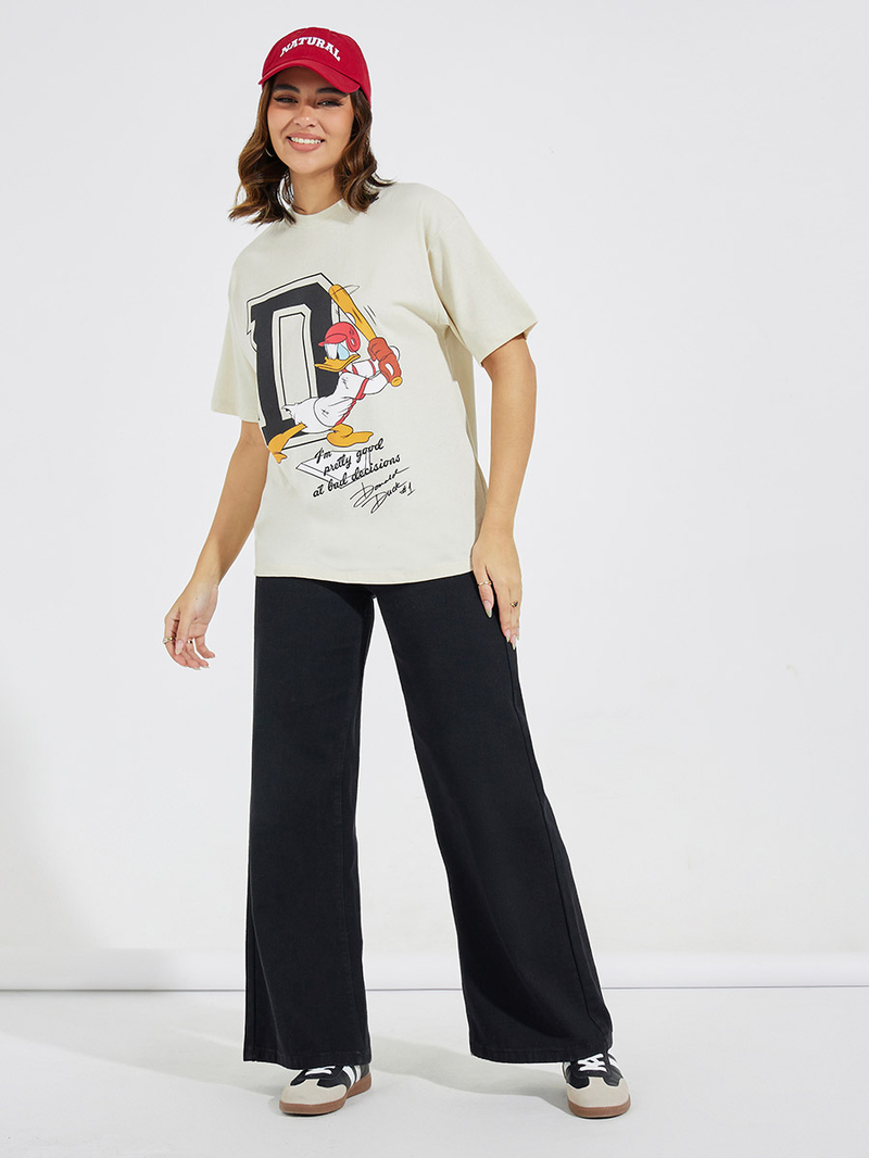 DONALD Buy Donald Duck Graphic Oversized T-Shirt with Dropped