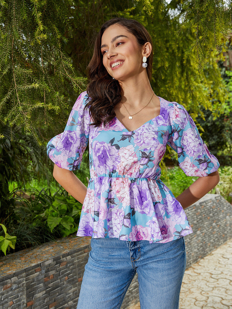 k*m様 【Eaphi】flower jacquard peplum tops k*m様 【Eaphi】flower jacquard peplum tops