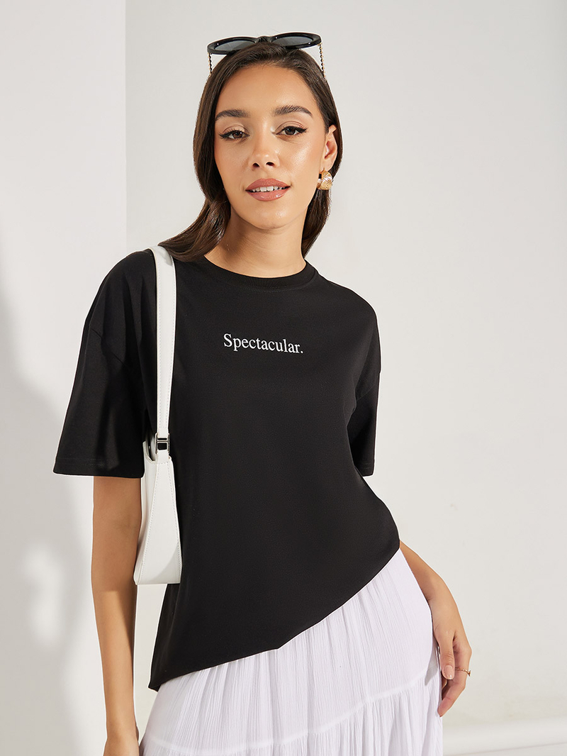 tシャツ drop shoulder border tops レディース BD023270-BKG-2023H-s-18-