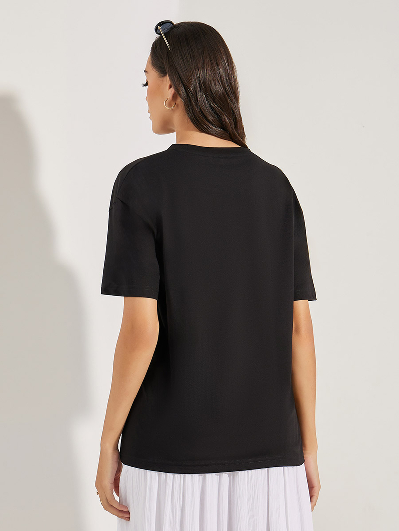 tシャツ drop shoulder border tops レディース Women's T-Shirt Letter & Car Print Drop Shoulder Tee T-Shirt