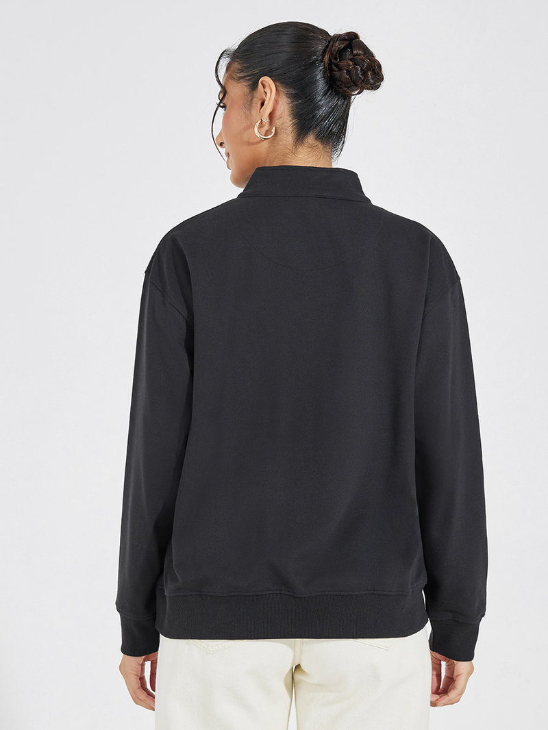 0725. Core Fitted Quarter Zip - Black – ASRV