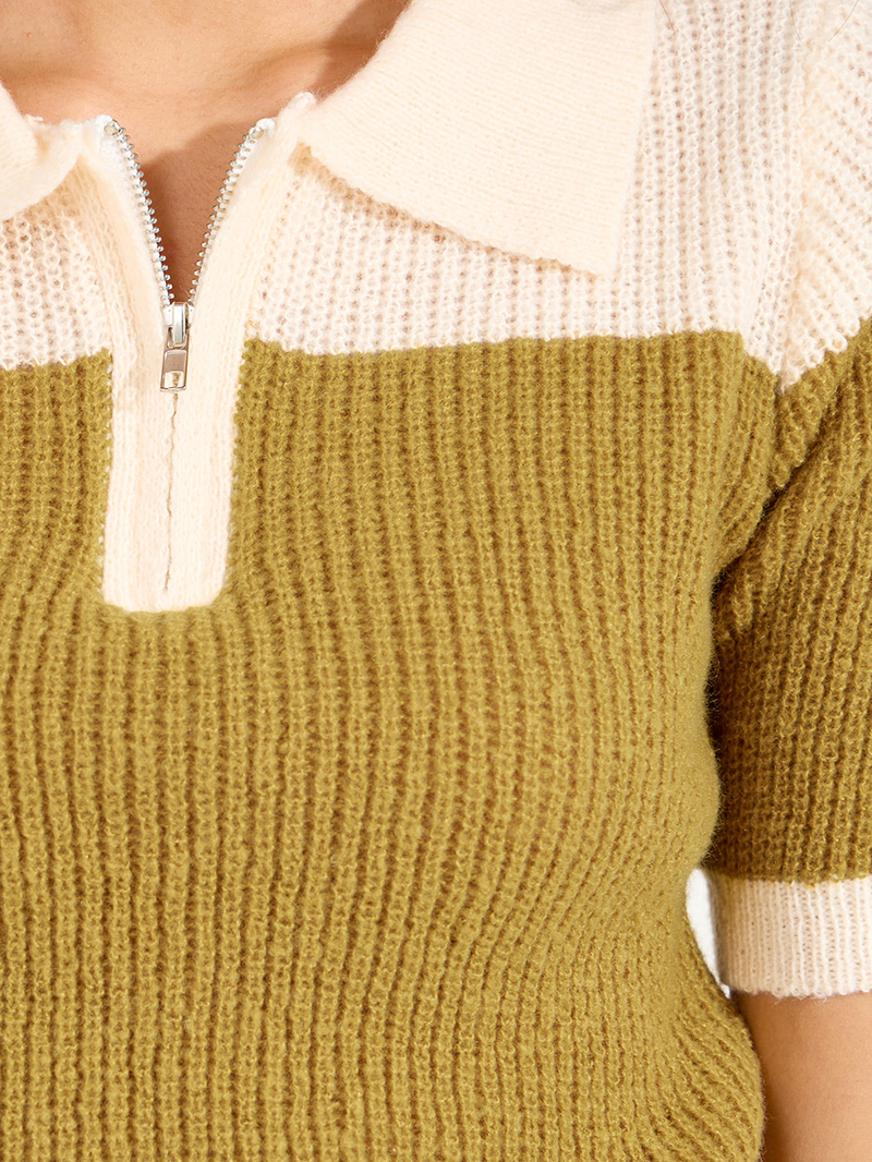 【未使用タグ付き】Leinwande Intarsia Knitted Polo LEINWANDE】Blocking Intarsia Polo – ONENESS ONLINE STORE