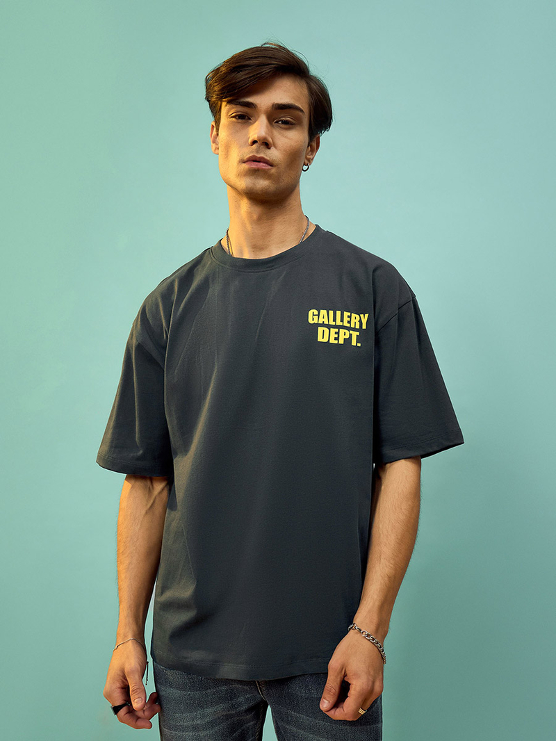 Buy Gallery Dept Graphic Print Oversized T-Shirt Grey For