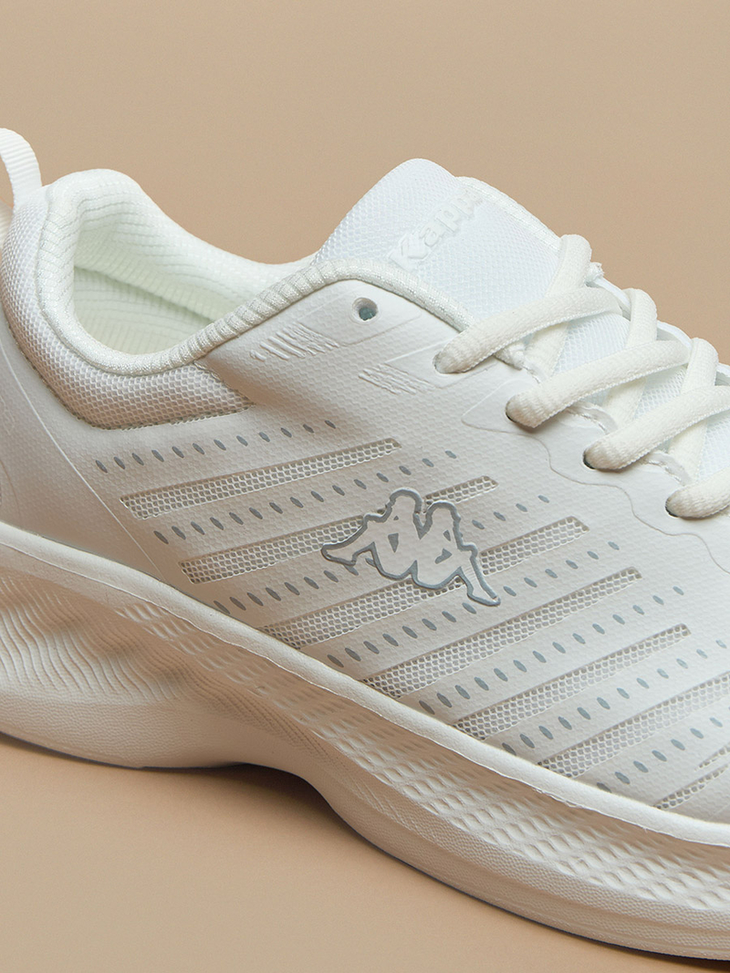 Buy Textured Sports Shoes with Lace Up Closure White For