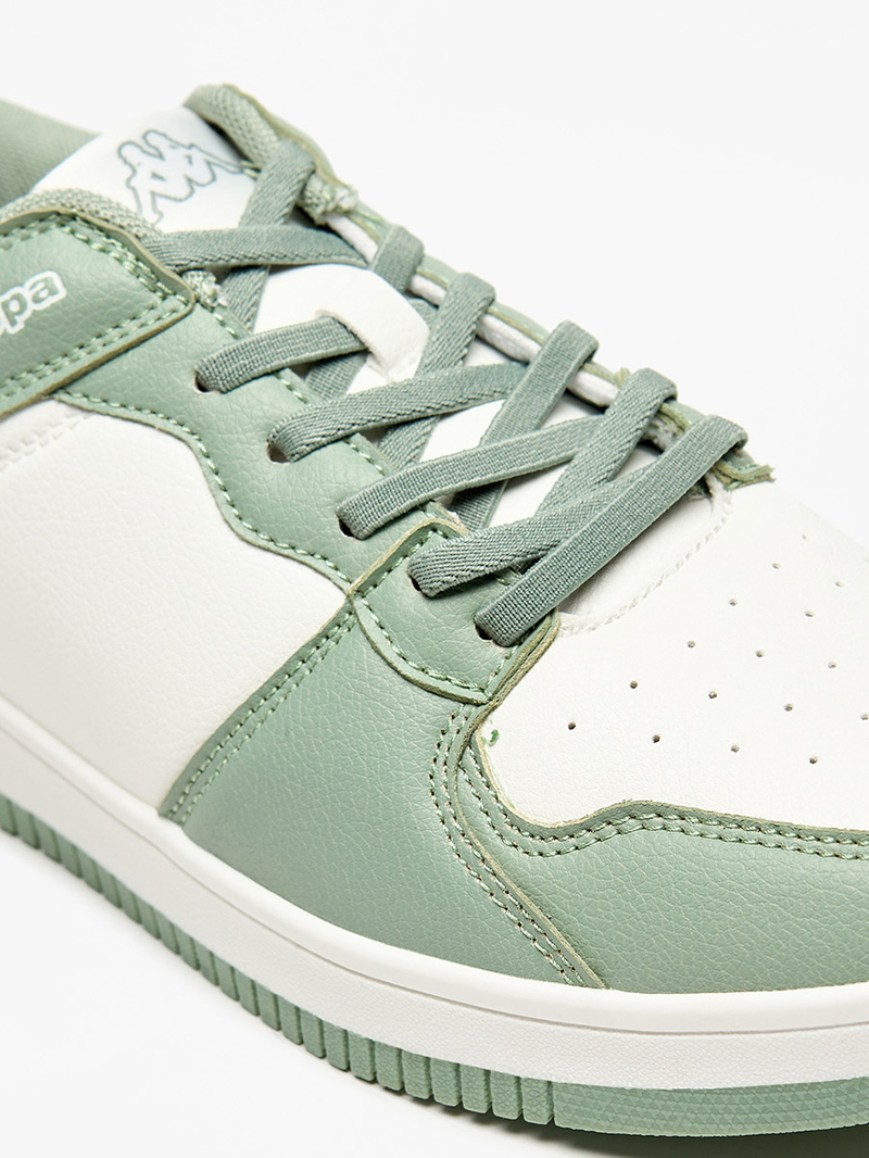 Buy Color Block Sports Shoes with Lace Up Closure Green For