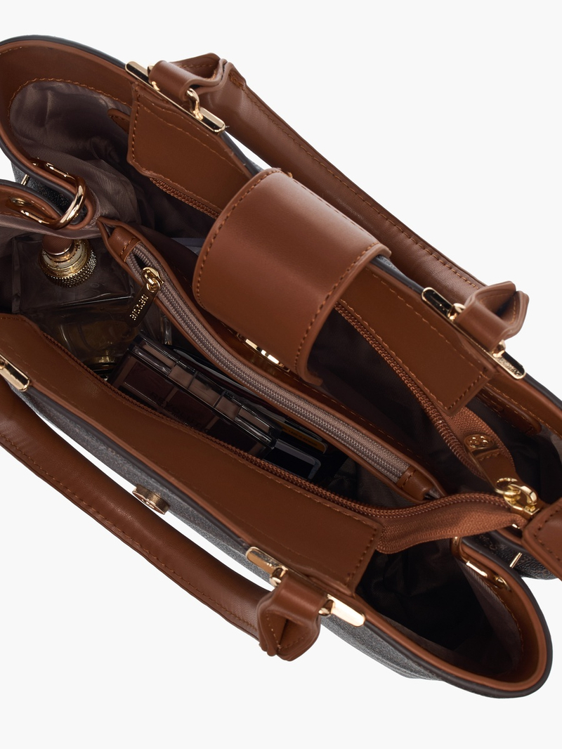 ショルダーバッグ・ポシェット LENINA BESSIE tote shoulder bag_BROWN LENINA(レニーナ) ショルダーバッグ・ポシェット(レディース
