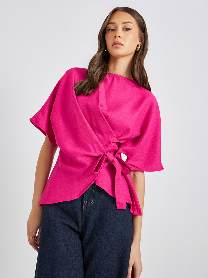 トップス Yoli Simple wide blouse Pink Yoli Simple wide blouse ｜くらすこと公式オンラインストア