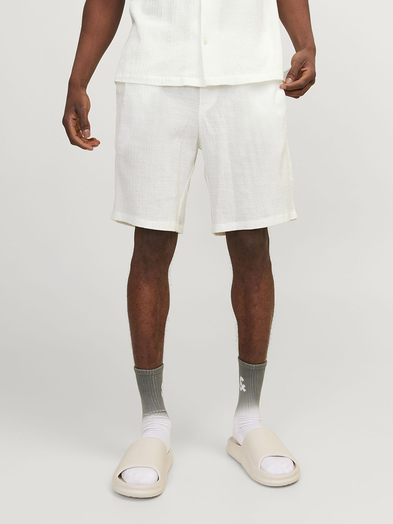 Buy JPSTJAIDEN Crinkle SN SRT Jogger Shorts White For Men