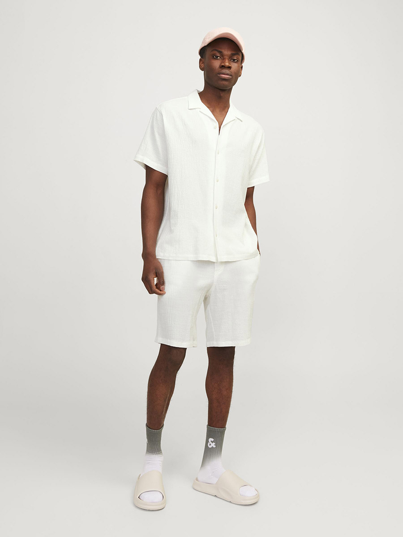じゃがりこ White Wide Buy JPSTJAIDEN Crinkle SN SRT Jogger Shorts White For Men