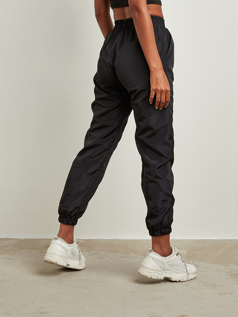Buy Im Future Taping Slogan Printed Relaxed Fit Jogger Black