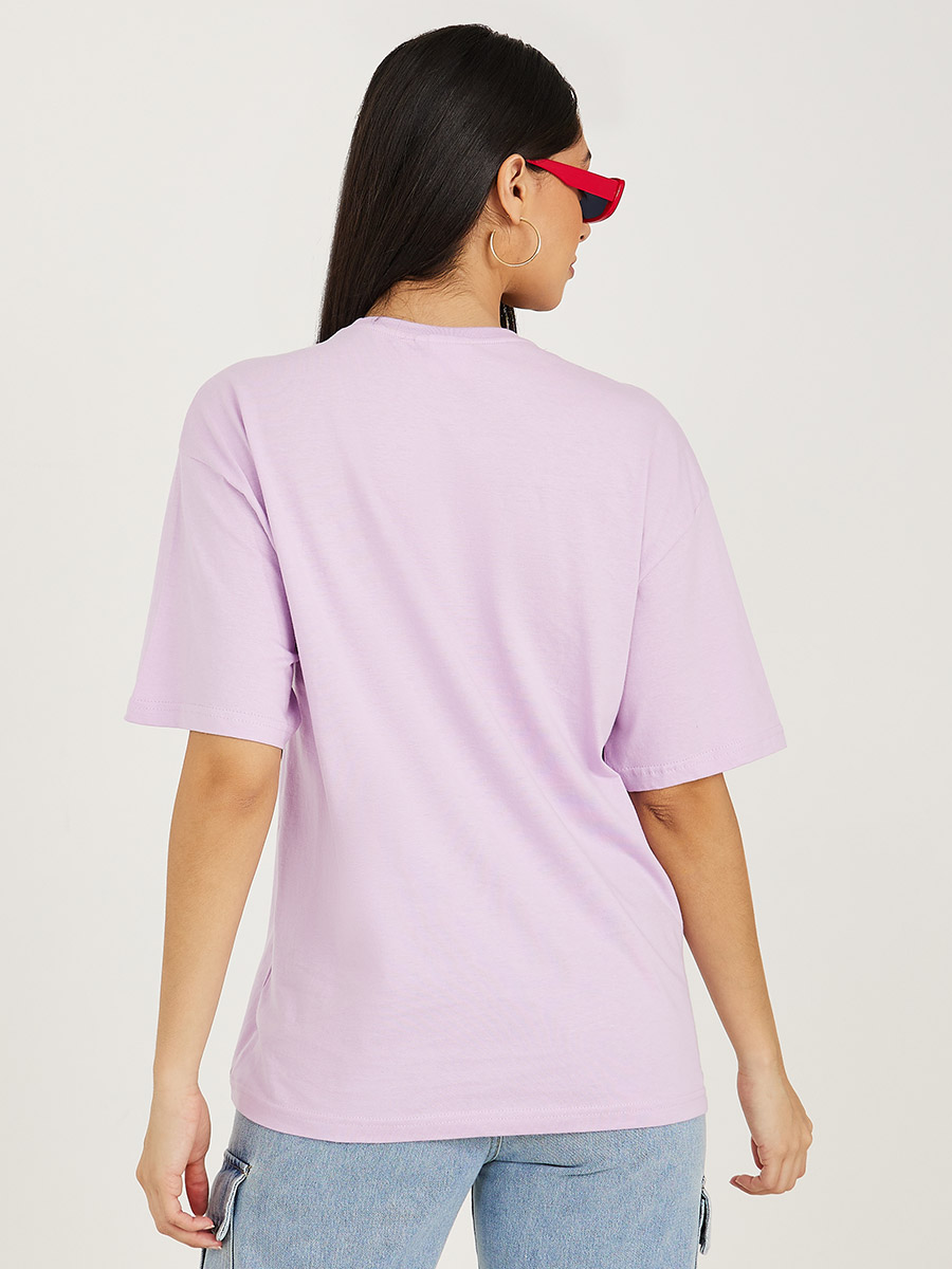 Tシャツ・カットソー [MATINKIM]bubbly graphic printing top in lilac BUBBLY GRAPHIC PRINTING TOP IN LILAC – Matin Kim