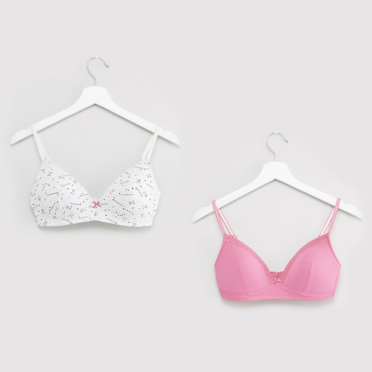 Pack of 2 - Padded T-shirt Bra with Adjustable Straps