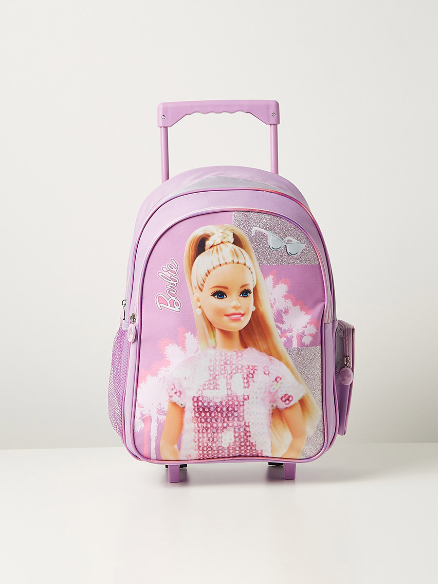 Printed Polyester Kids Barbie School Bag