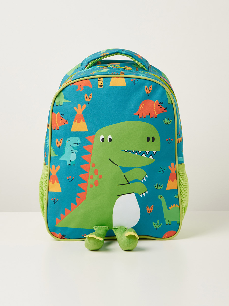 Buy Dinosaur Print With Applique Detail Backpack Green For Kids Styli UAE