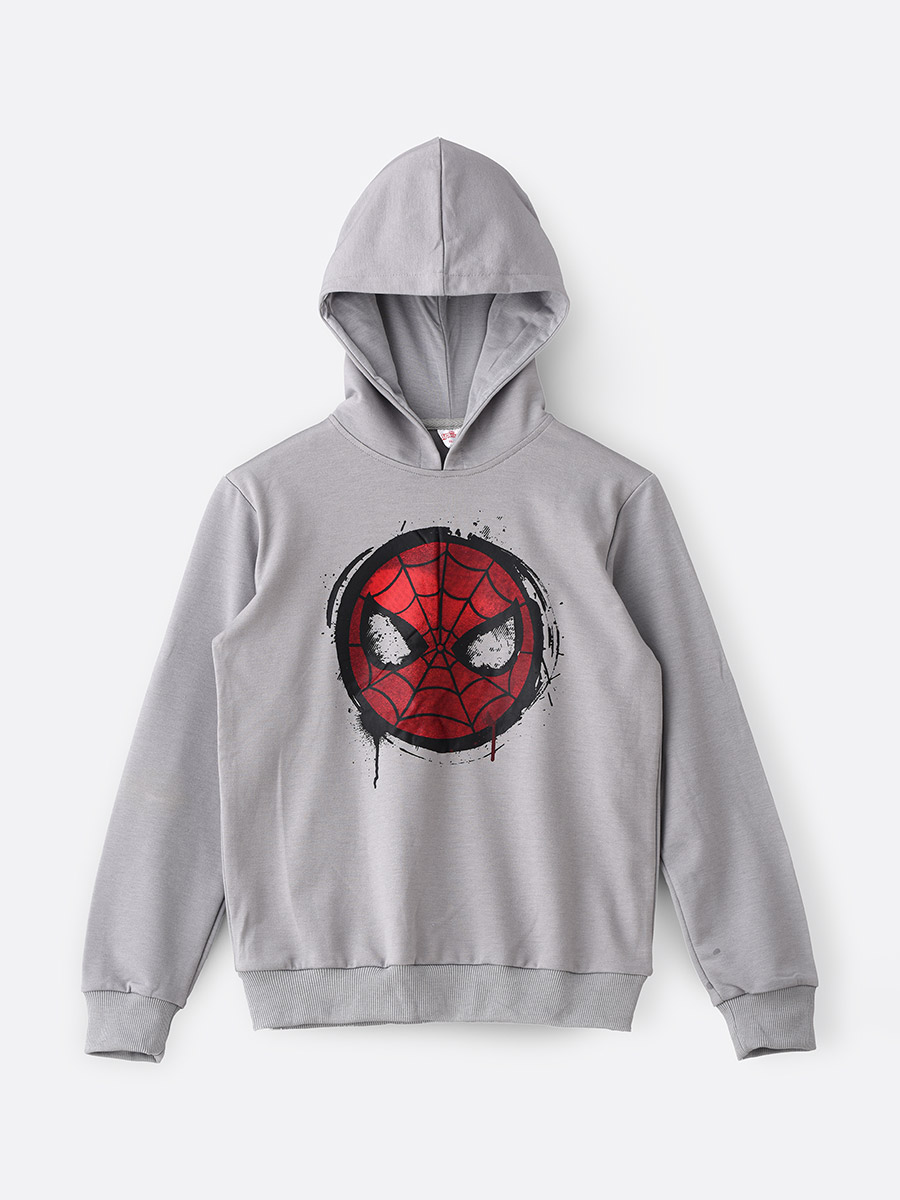 Spiderman Graphic Print Hoodie For Kids at Kuwait Styli