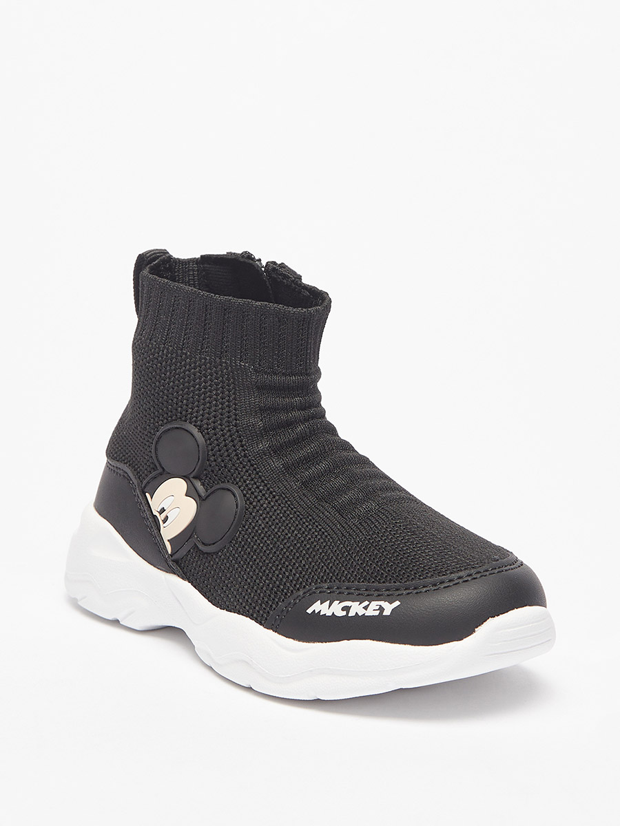 Buy Disney Mickey Mouse Accent High Top Sneakers with Zip