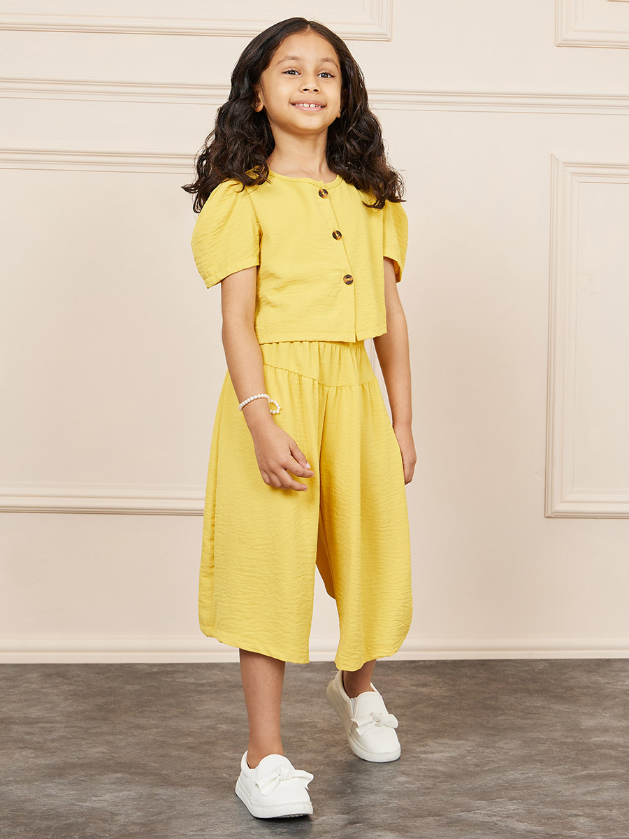 Textured Puff Sleeve Pant Set Textured Puff Sleeve Pant Set