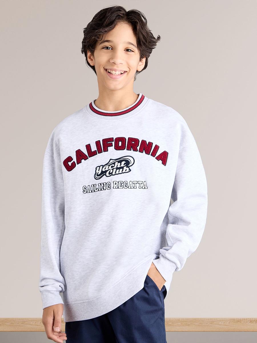California Yacht Club Embroidered Oversized Sweatshirt For Default