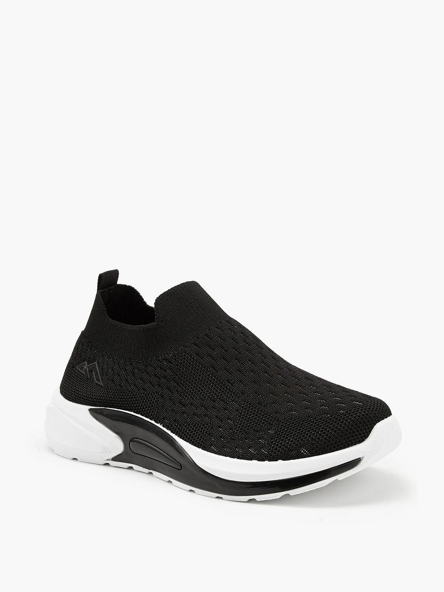 Textured Slip-On Sports Shoes with Pull Tab For Default Category