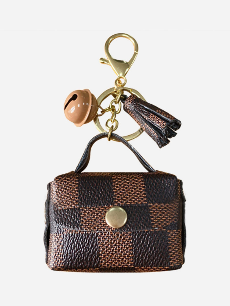 PU leather Mini Handbag hobo Coin purse KeyChain Charm Pendant for Airpods  1 2 | eBay