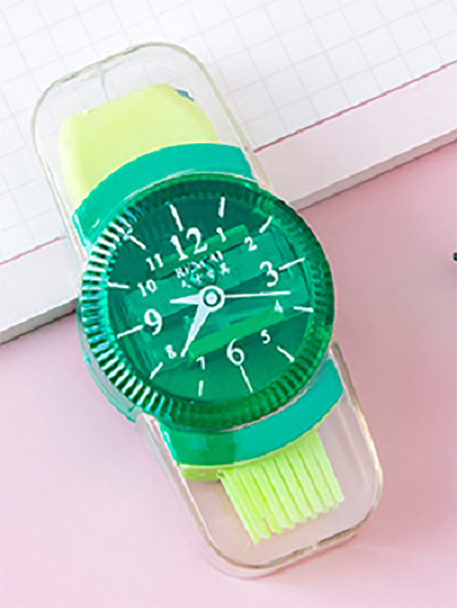 Amazon.com : Mix Cute Kawaii Quartz Watch Shape With Eraser And Brush  Manual Pencil Sharpener School Supplies For Kids (3) : Office Products