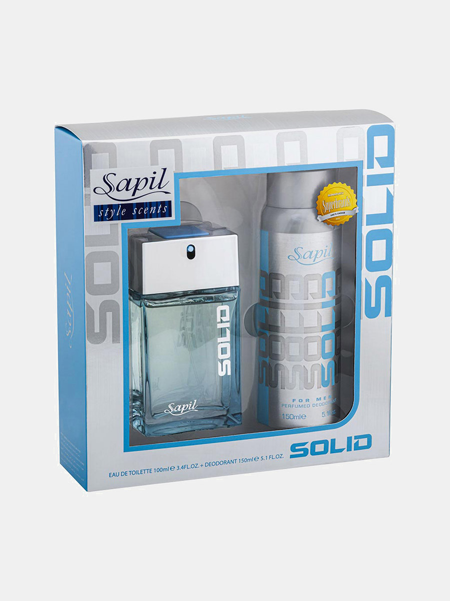 Pack of Solid For Men Edt 100 ml Deo 150 ml Gift Set For