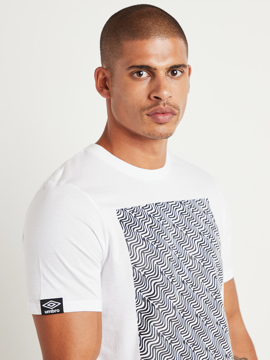 Buy Warped Branded Printed Round Neck T-shirt White For Men