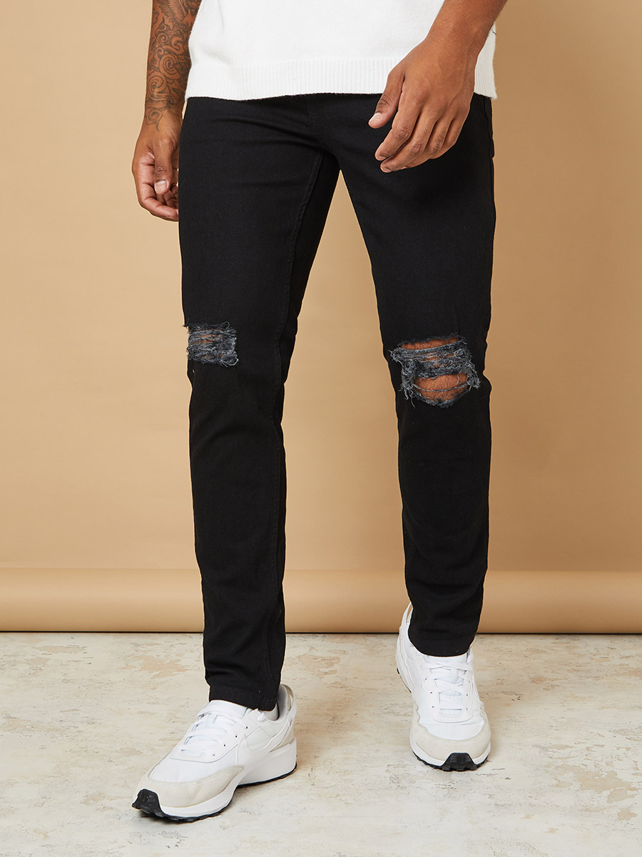 Super Skinny Jeans With All Over Rips