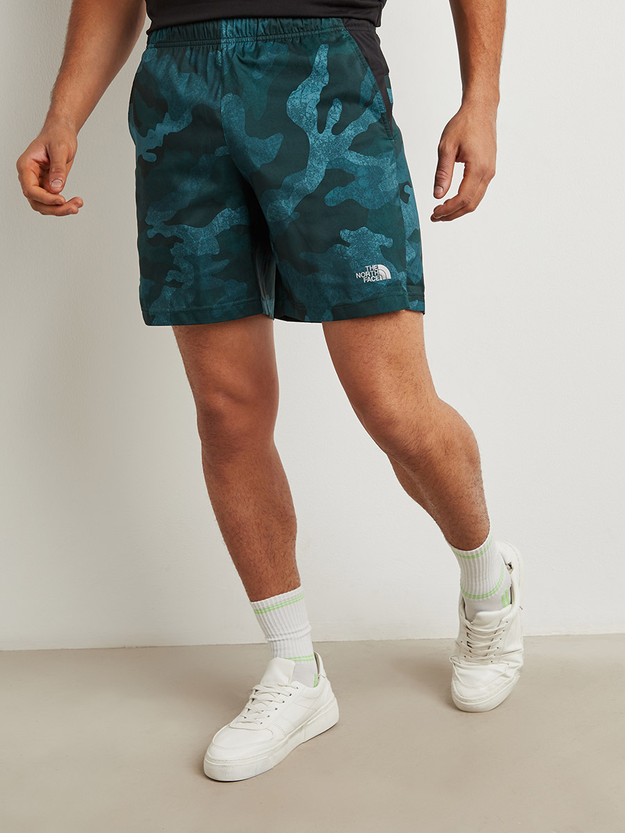 camo elastic waist shorts