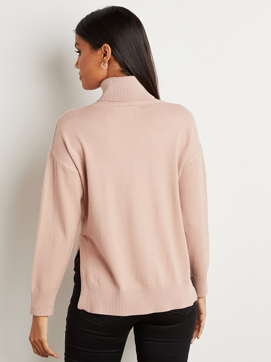 Oversized Turtle Neck Jumper with Side 