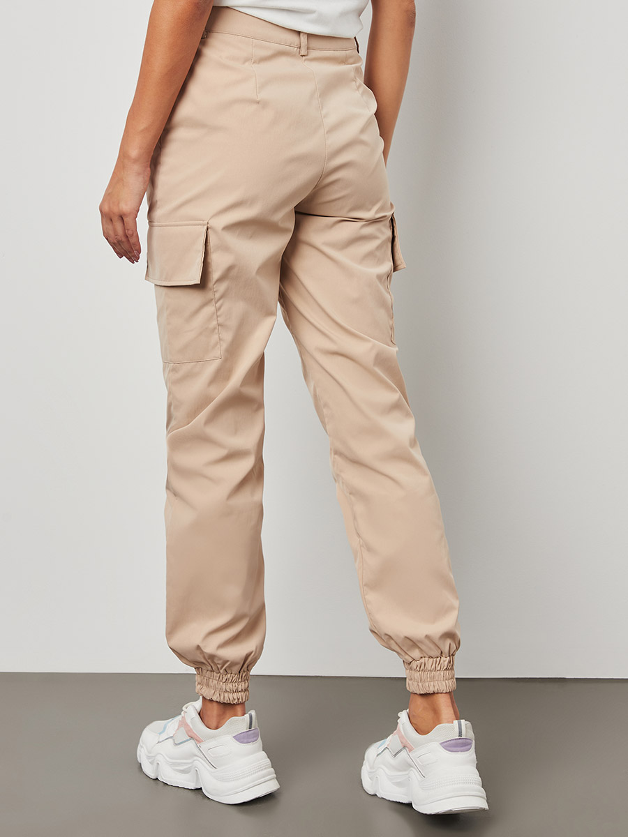 Women's Grey Cuffed Cargo Trousers – Styledup.co.uk