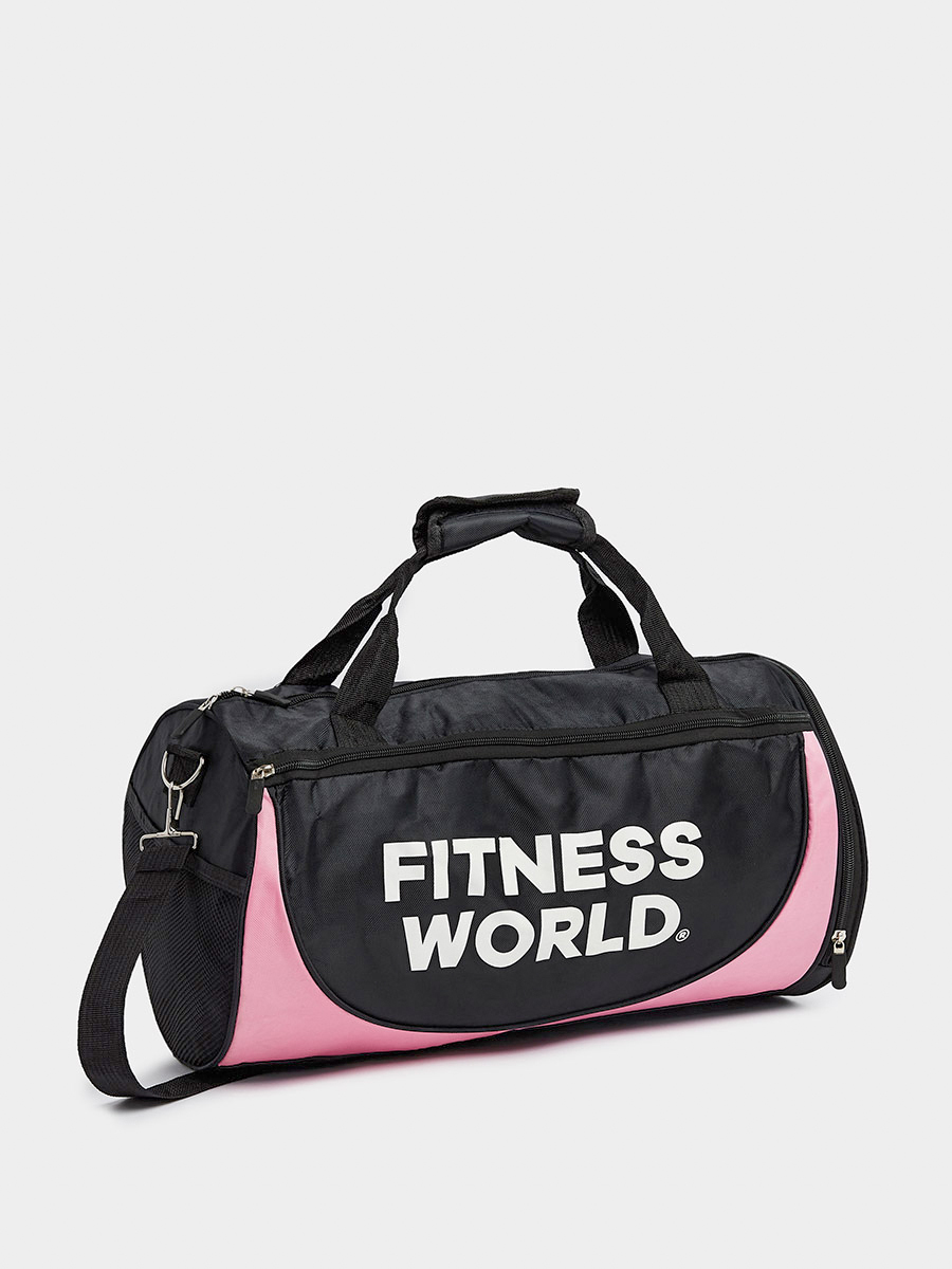 Fitness World Printed Sports Bag Compartment