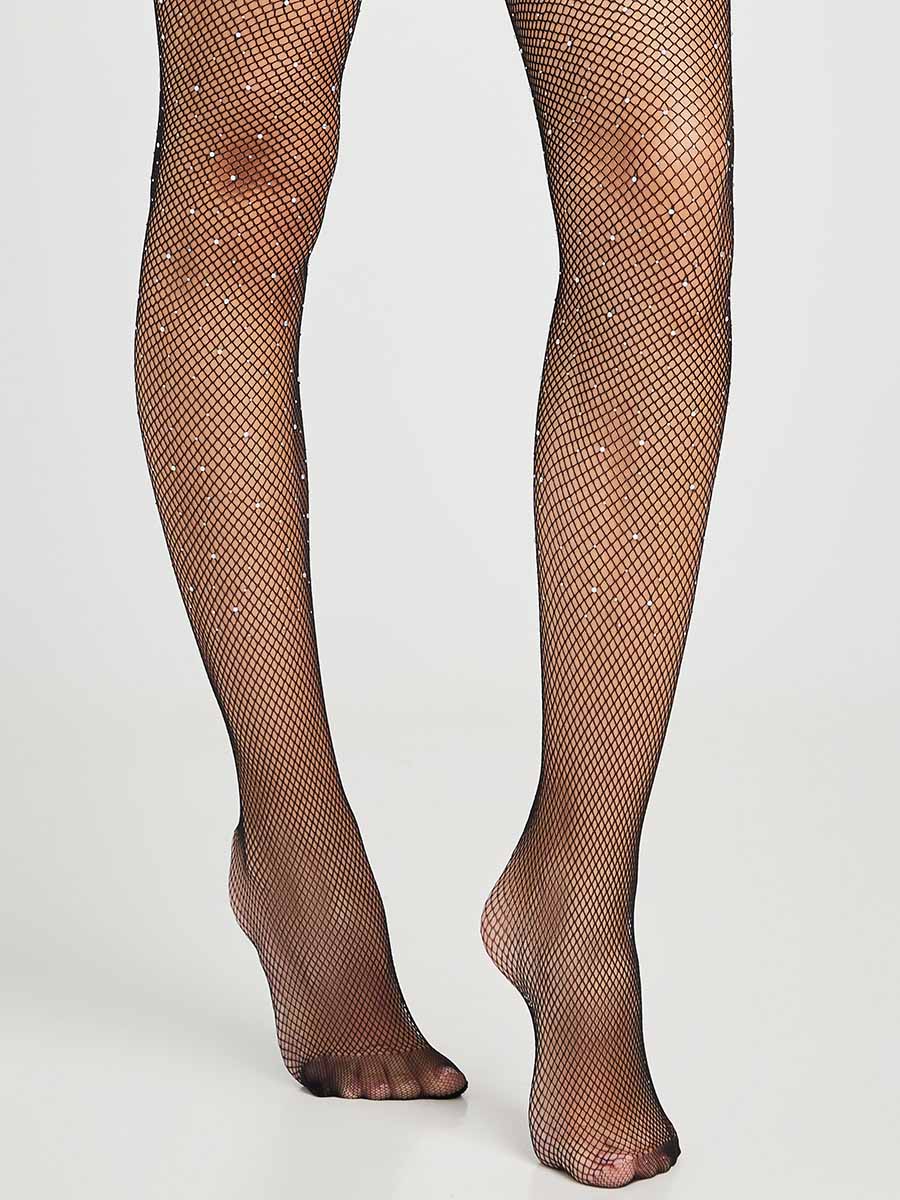 Women's Sequinned Diamante Fishnet Tights - Sexy Elastic Tights High Waist  Net Stockings Thigh High Stockings Tights: Buy Online at Best Price in UAE  