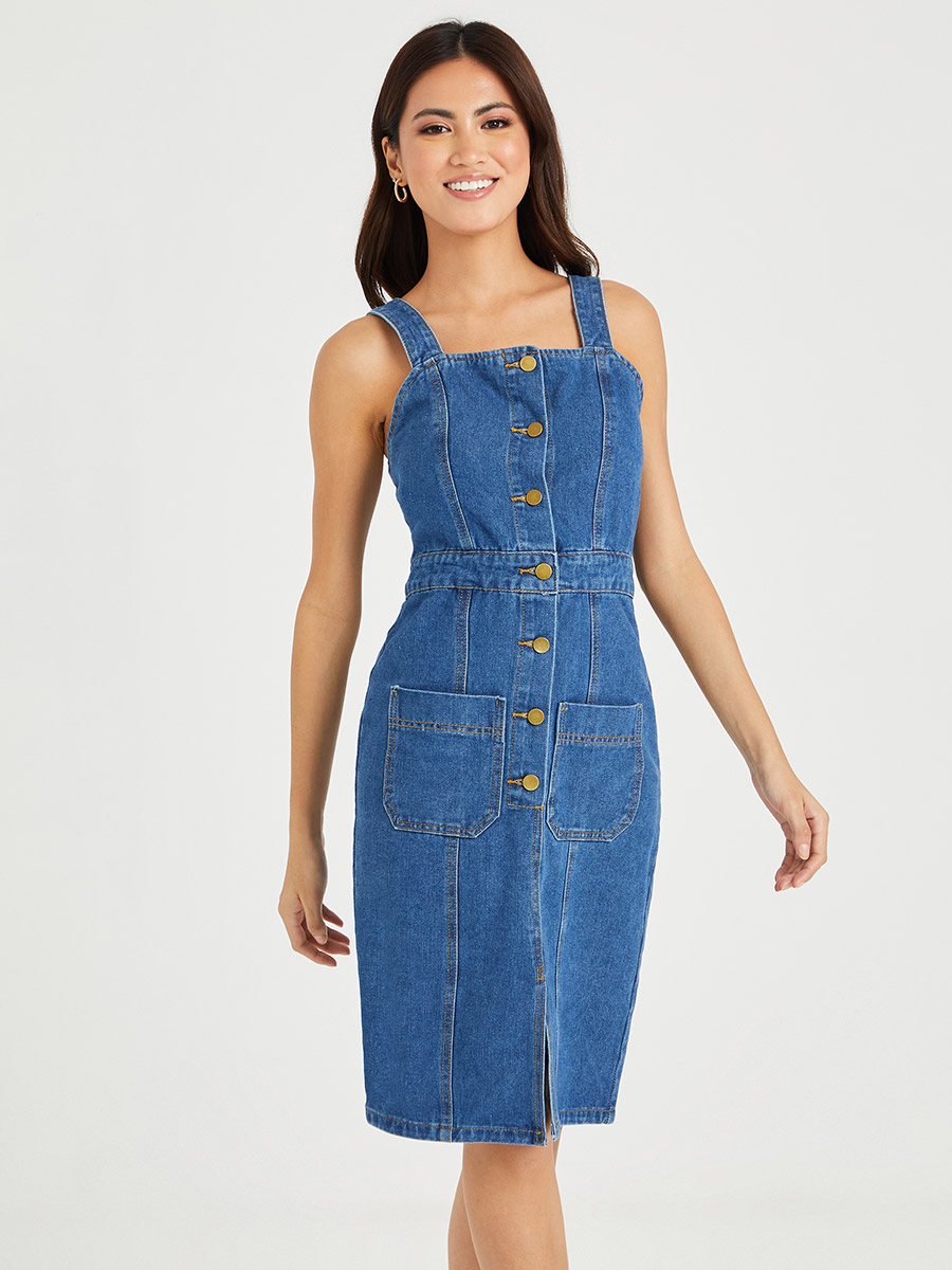 Women's Denim Dress Long Jean Bodycon maxi Strapless Blue y2k XS-L  Backless Zipp | eBay