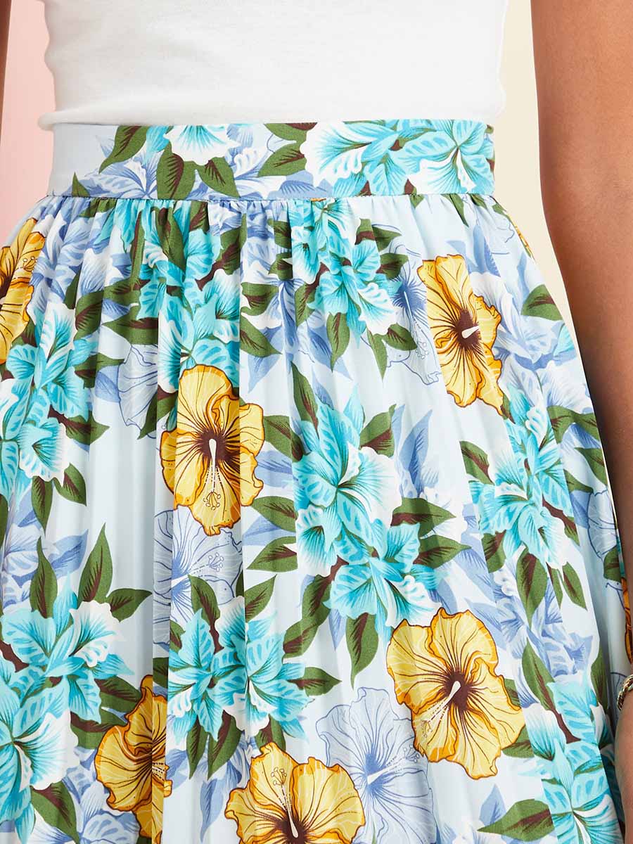 ブランド一覧 | ワールド オンラインストア Buy Women For Blue Skirt Length Knee Pleated Print Floral ヨガ・ピラティス