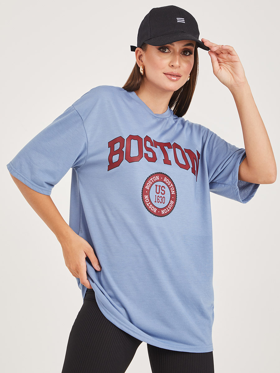 Oversized Boston Varsity T-shirt