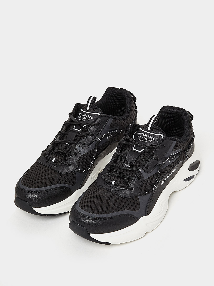 ASOS DESIGN chunky sneakers in black mesh and faux suede | ASOS