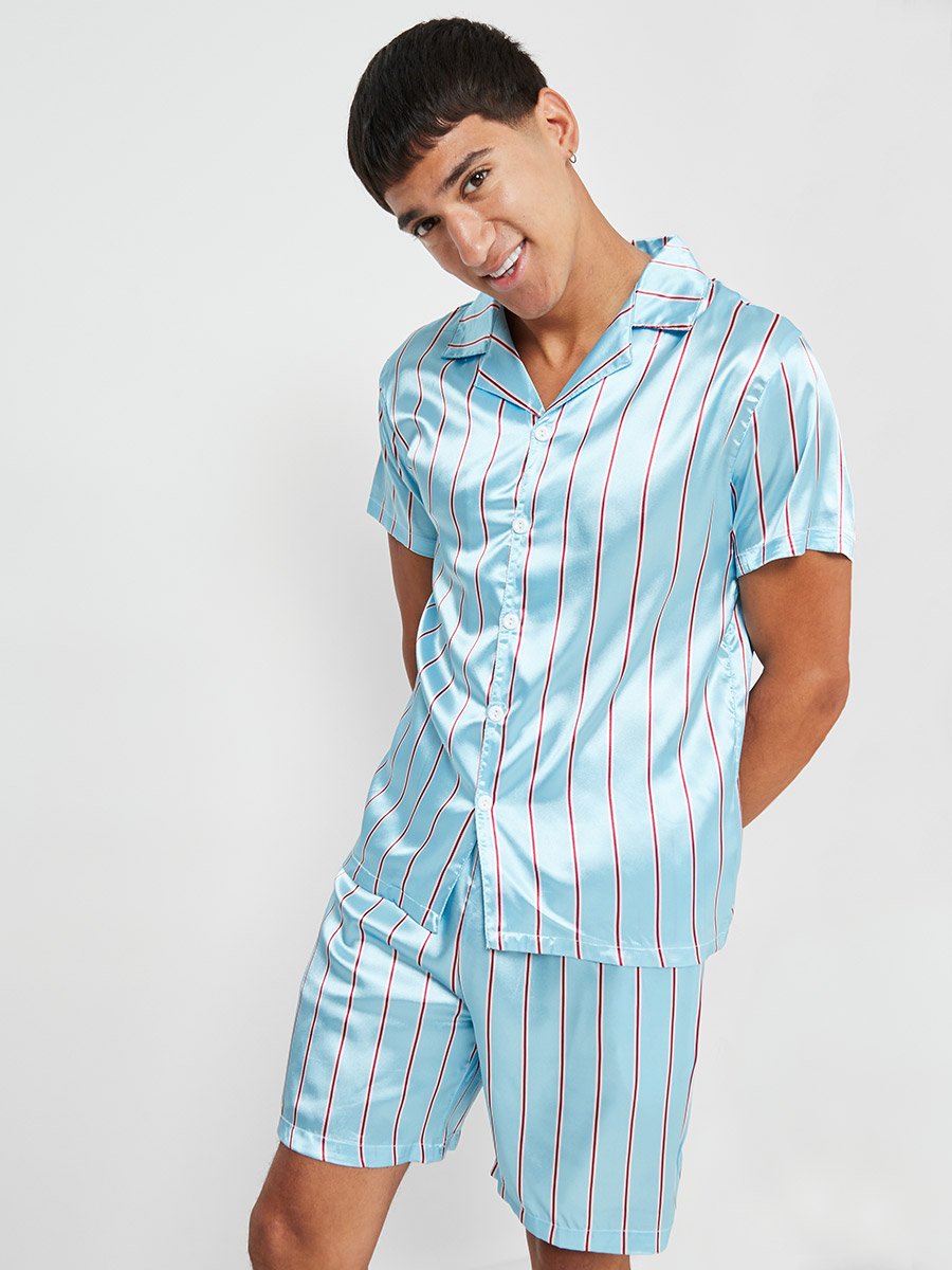 Mens Short Sleeve Pyjama Set For Women Man Pyjamas Summer Cross